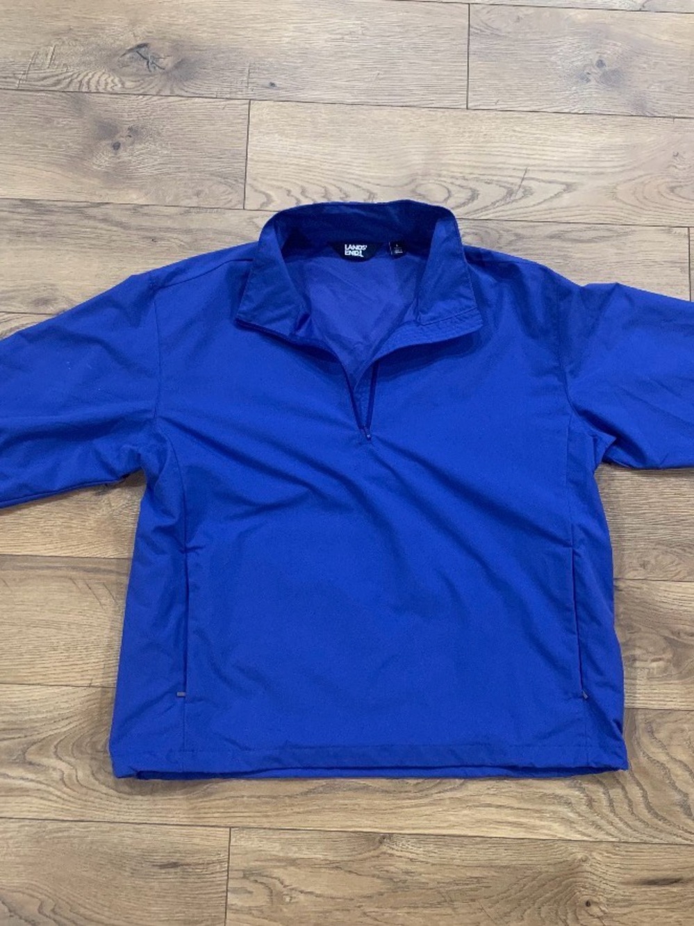 Lands' End Royal Blue Half-Zip Windbreaker